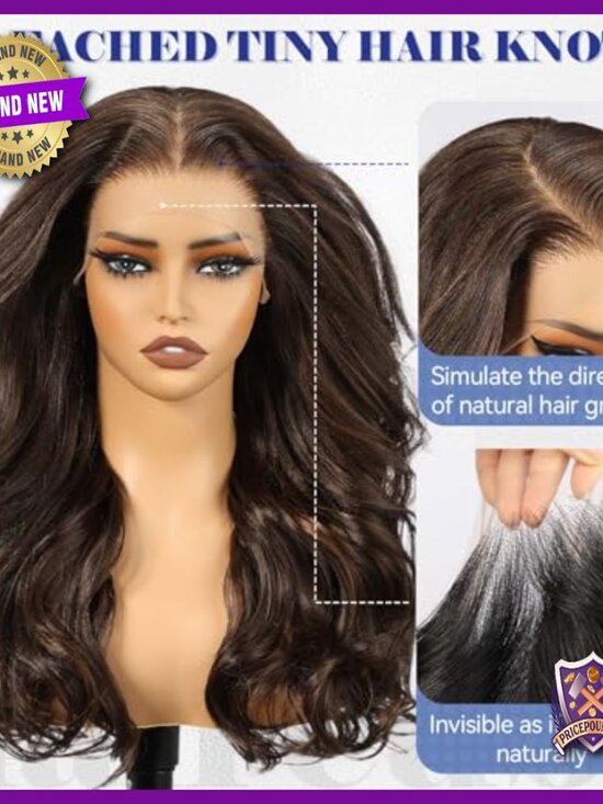 24 Inch Long Curly Synthetic Lace Front Wig, Glueless Daily Wear main image 5